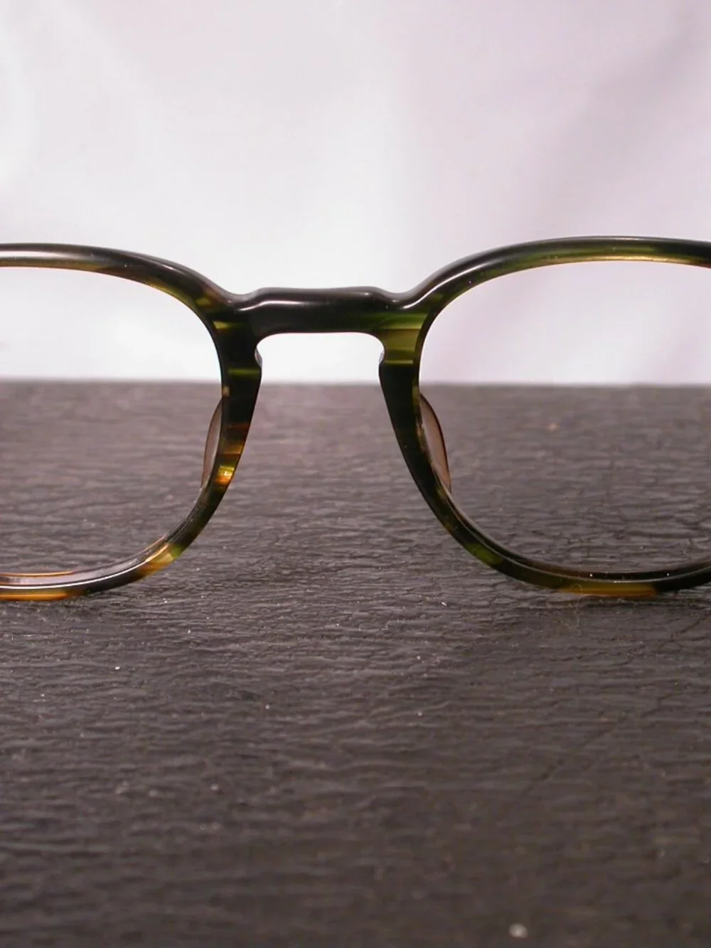 Sama Philippe Green Tortoise Stripe Eyeglasses Frames Made in Japan